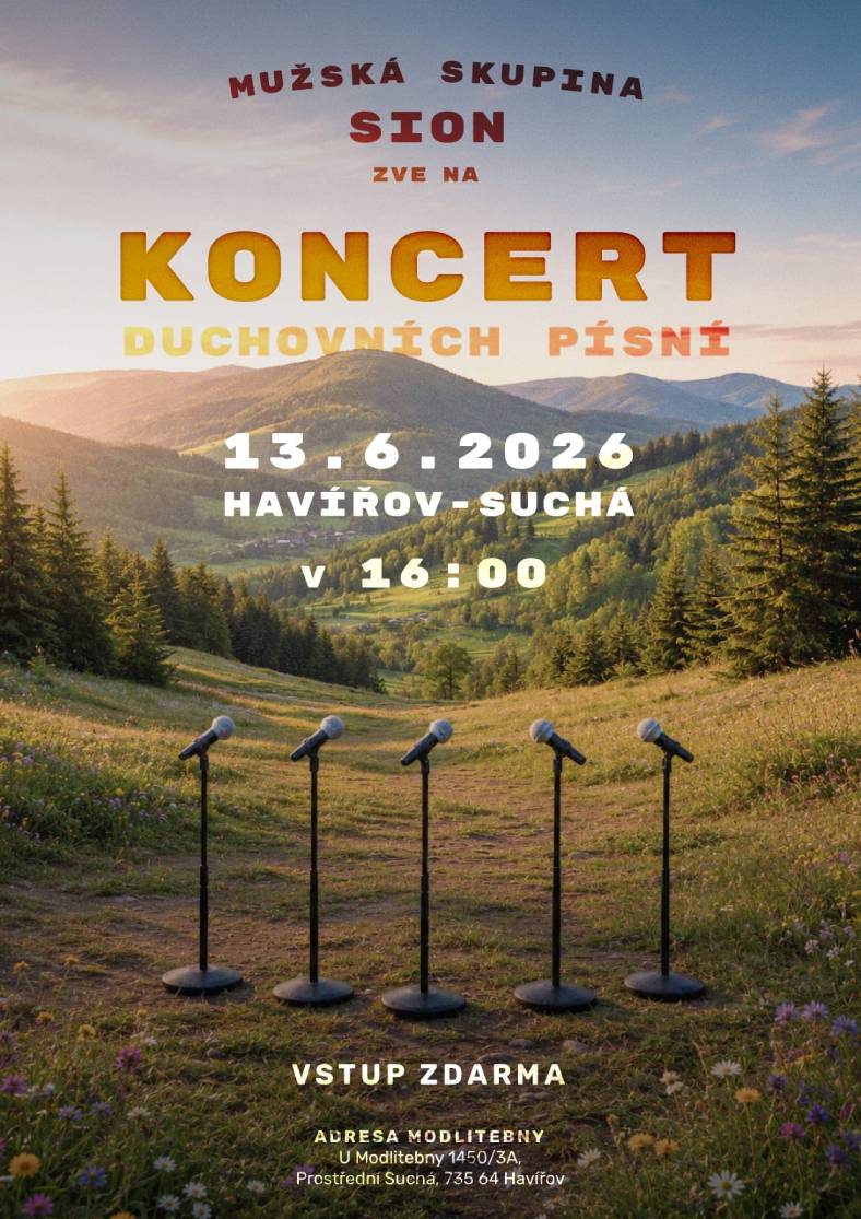 Pozvání na akci - Koncert duchovních písní