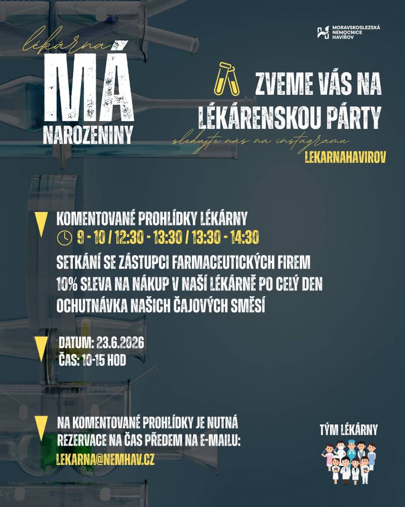 Pozvání na akci - Lékárna má narozeniny