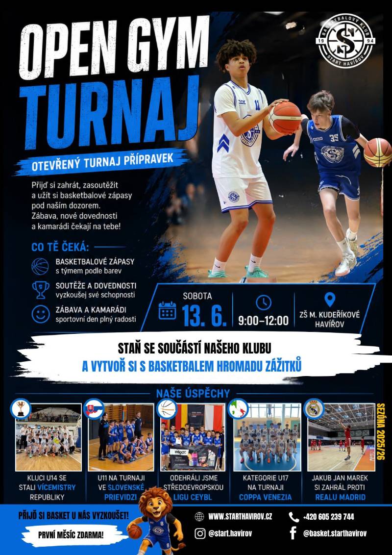 Pozvání na akci - Open gym turnaj