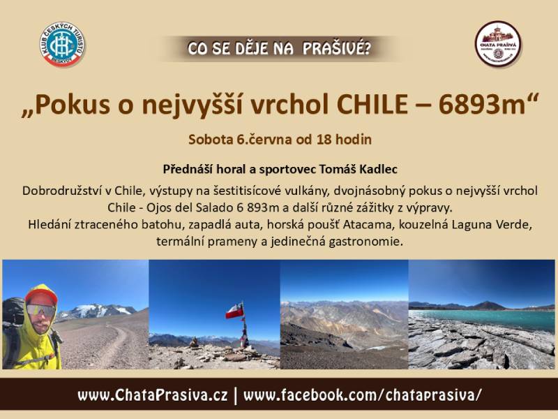 Pozvání na akci - Pokus o nejvyšší vrchol Chile - 6893m