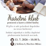 Pozvání na akci - Posezení u karet a dobré knihy