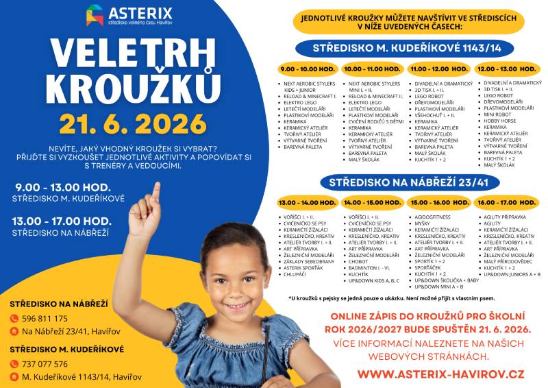 Pozvání na akci - Veletrh kroužků Asterix