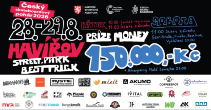 Pozvání na akci - Český skateboardový pohár 2026
