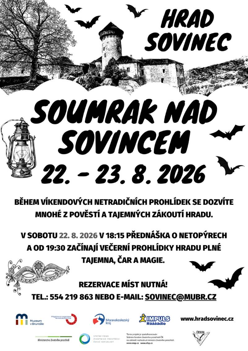 Pozvání na akci - Soumrak nad Sovincem a noční prohlídky