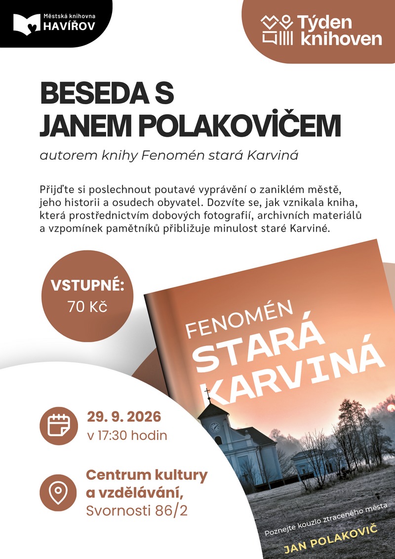 Pozvání na akci - Fenomén stará Karviná