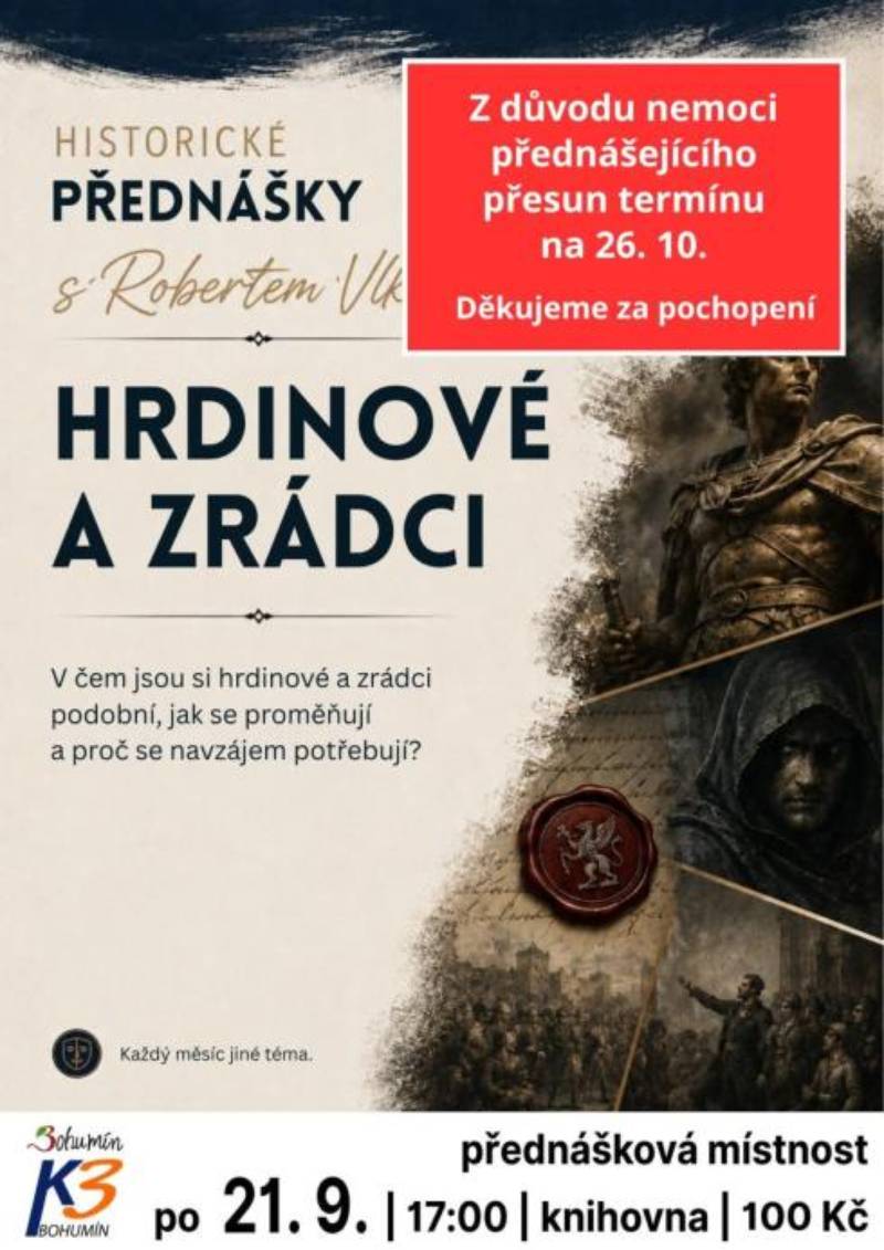Pozvání na akci - Hrdinové a zrádci