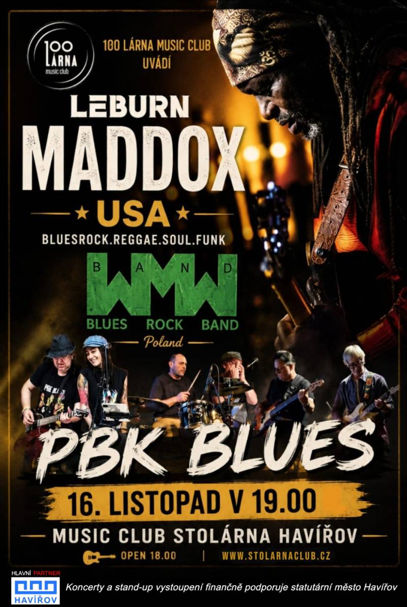 Pozvání na akci - Leburn Maddox - PBK Blues - WMW band