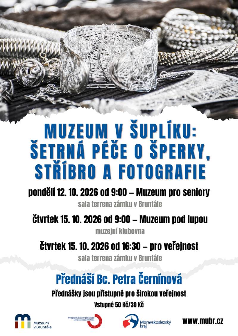 Pozvání na akci - Muzeum v šuplíku: Šetrná péče o šperky, stříbro a fotografie