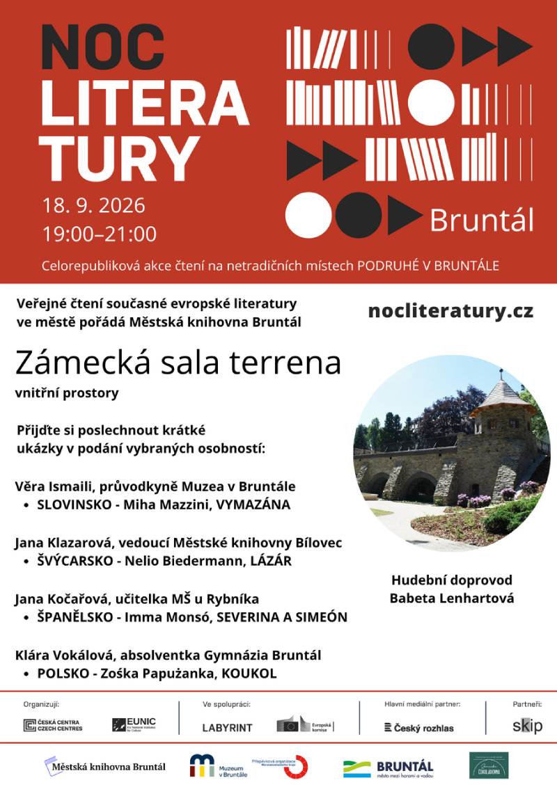Pozvání na akci - Noc literatury na zámku v Bruntále