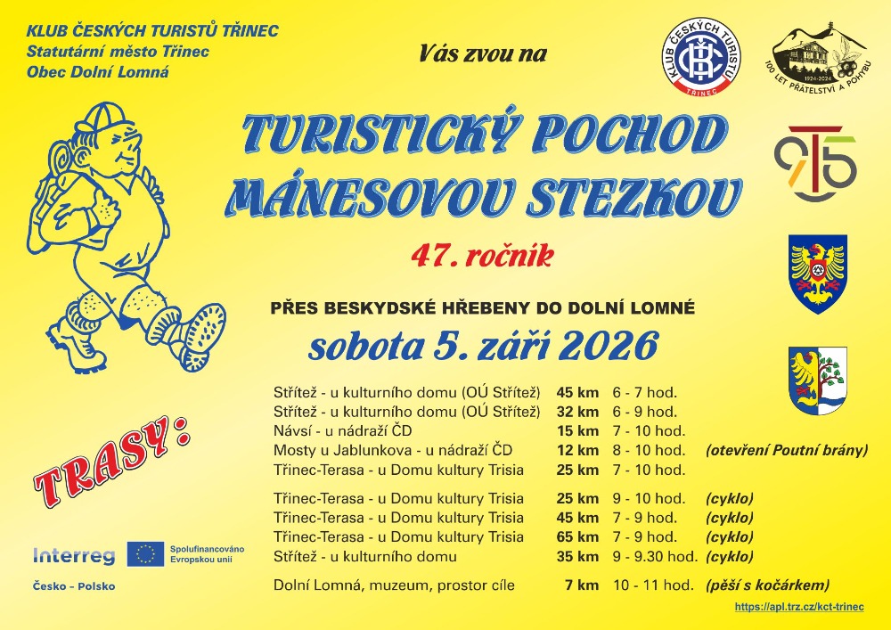 Pozvání na akci - Turistický pochod Mánesovou stezkou