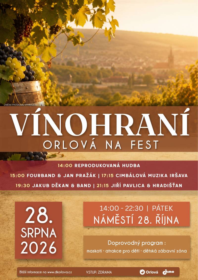Pozvání na akci - Vínohraní Orlová na fest