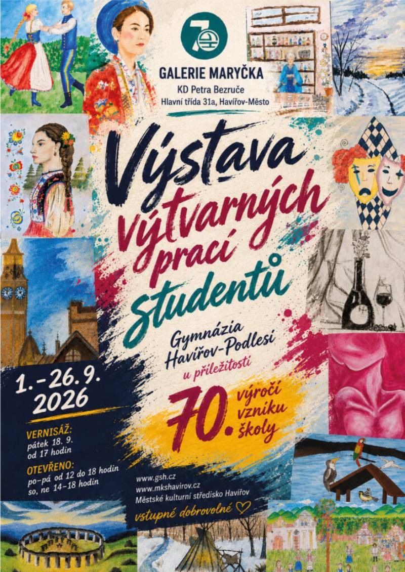 Pozvání na akci - Výstava výtvarných prací studentů Gymnázia Havířov-Podlesí
