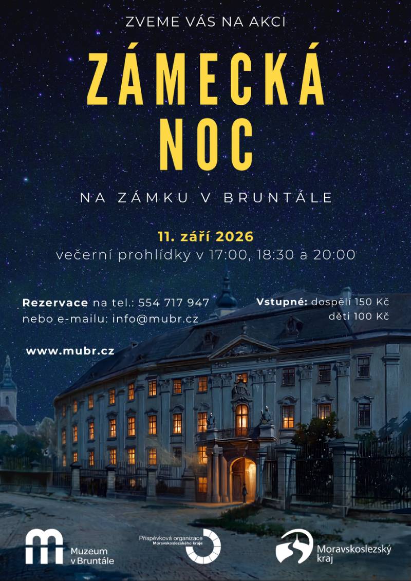 Pozvání na akci - Zámecká noc na zámku v Bruntále