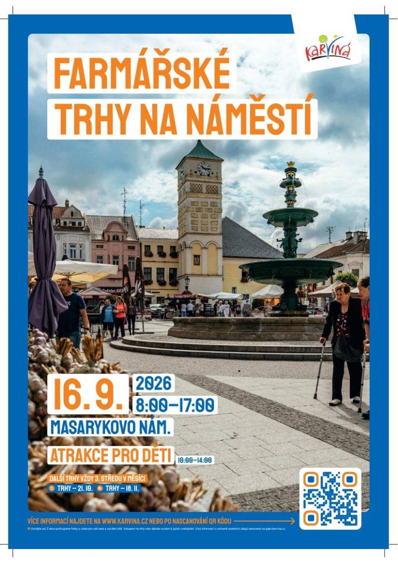 Pozvání na akci - Farmářské trhy na náměstí v Karviné