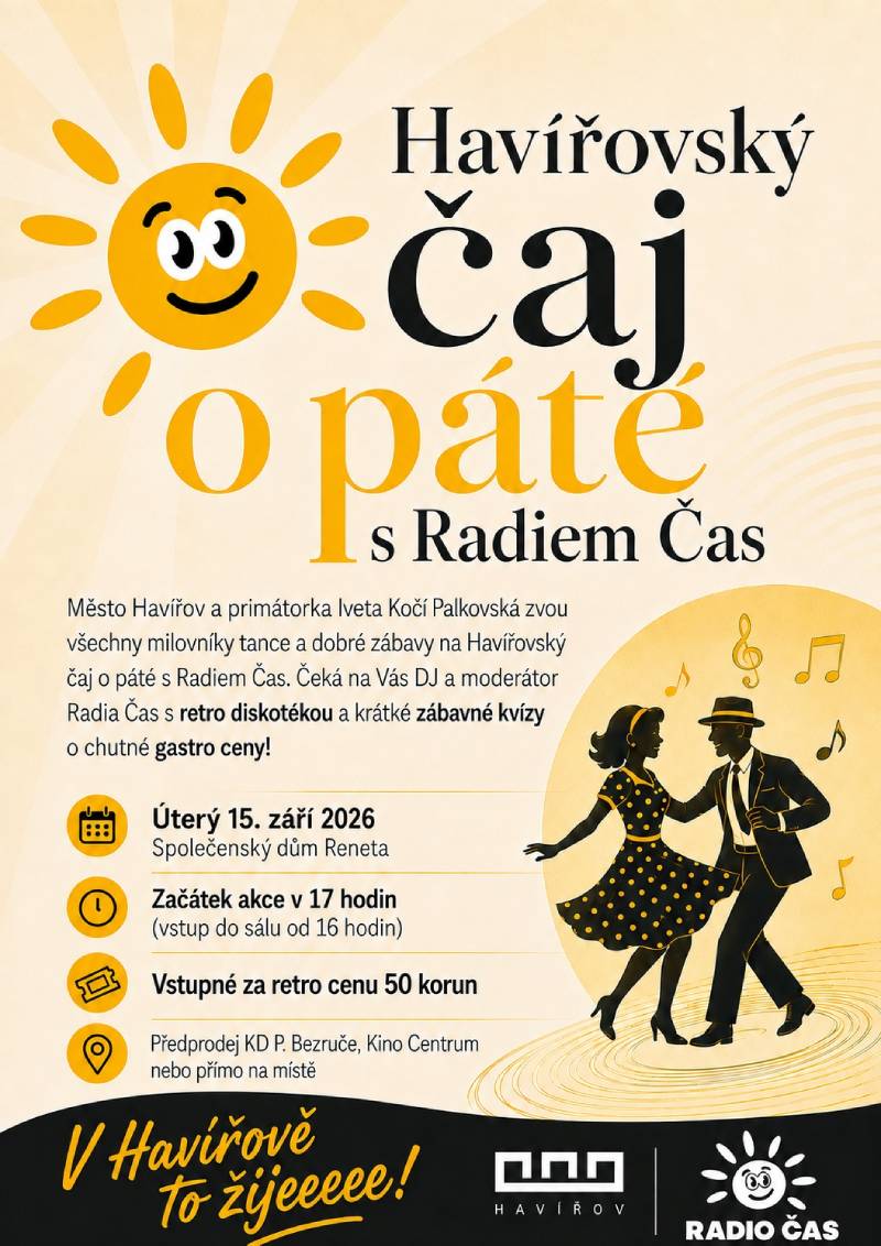 Pozvání na akci - Havířovský čaj o páté s Radiem Čas