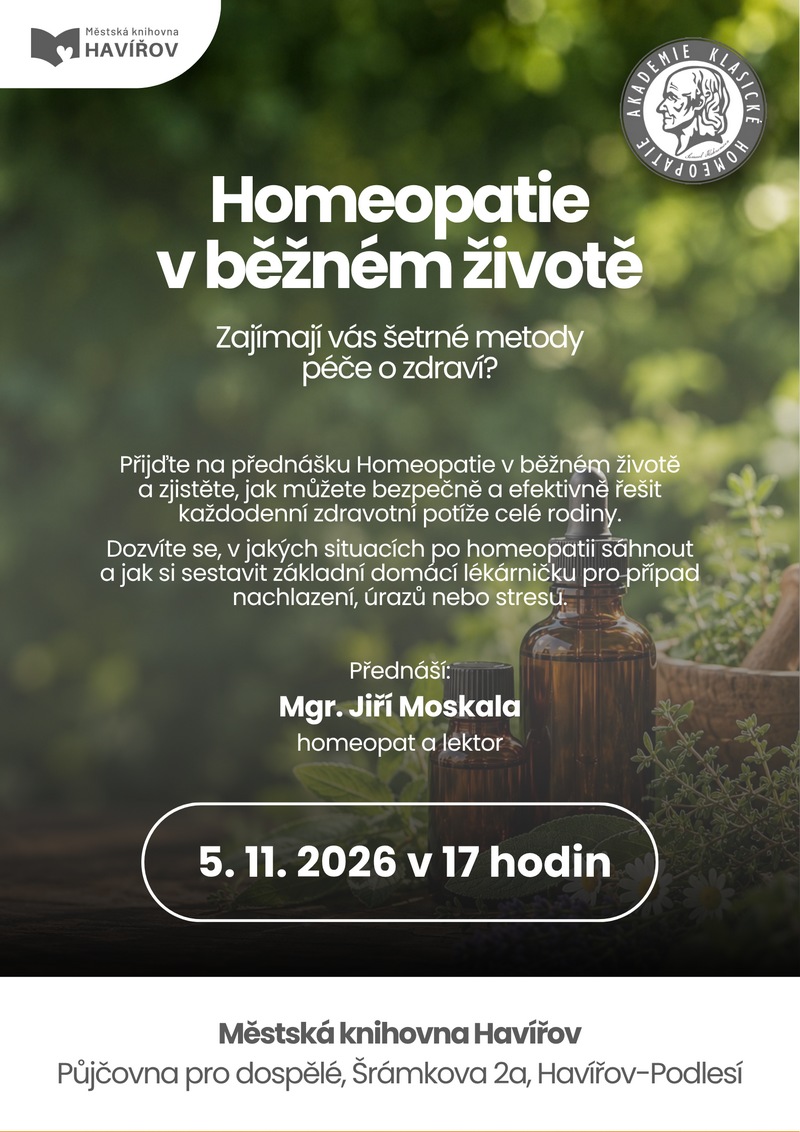 Pozvání na akci - Homeopatie v běžném životě