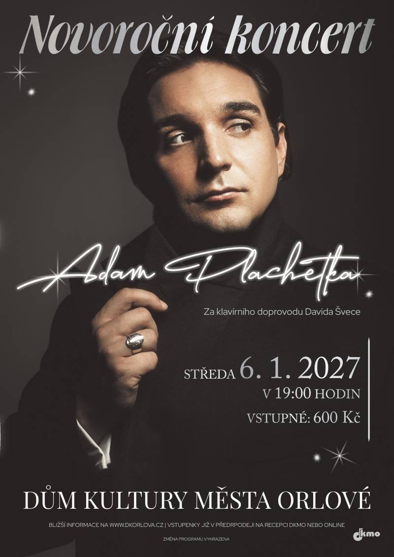 Pozvání na akci - Novoroční koncert - Adam Plachetka