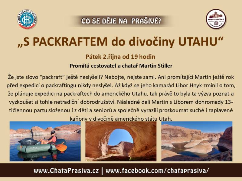 Pozvání na akci - S PACKRAFTEM do divočiny UTAHU