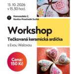 Pozvání na akci - Tečkovaná keramická srdíčka