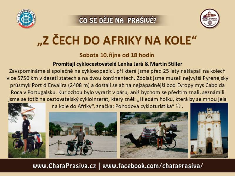 Pozvání na akci - Z Čech do Afriky na kole