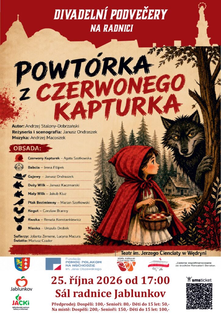 Pozvání na akci - divadelní podvečery na radnici Jablunkov